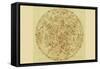 Celestial Map of the Mythological Heavens with Zodiacal Characters-Sir John Flamsteed-Framed Stretched Canvas