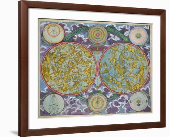 Celestial Map of the Planets-Georg Christoph Eimmart II-Framed Giclee Print