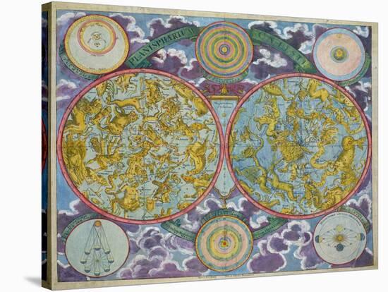 Celestial Map of the Planets-Georg Christoph Eimmart II-Stretched Canvas