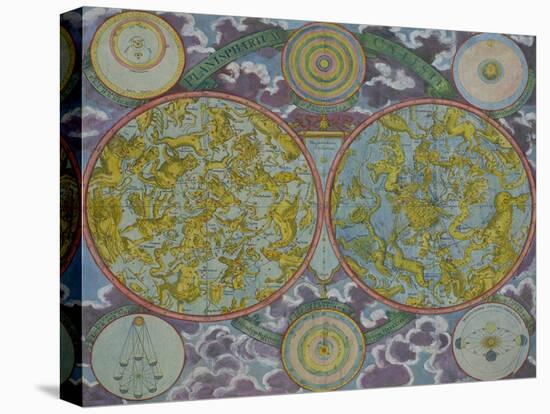 Celestial Map of the Planets-Georg Christoph Eimmart II-Stretched Canvas