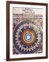 Celestial Map or Macrocosm from Ptolemaic Model, Miniature from Zubdat-Al Tawarikh-Silvestro Lega-Framed Giclee Print