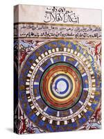 Celestial Map or Macrocosm from Ptolemaic Model, Miniature from Zubdat-Al Tawarikh-Silvestro Lega-Stretched Canvas