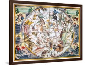 Celestial Planisphere, 1660-Andreas Cellarius-Framed Giclee Print