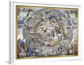 Celestial Planisphere, 1660-Andreas Cellarius-Framed Premium Giclee Print