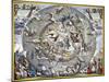 Celestial Planisphere, 1660-Andreas Cellarius-Mounted Premium Giclee Print