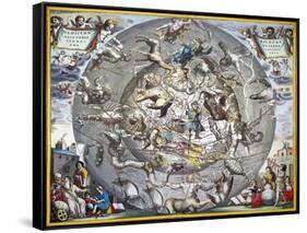 Celestial Planisphere, 1660-Andreas Cellarius-Framed Stretched Canvas