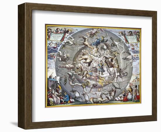 Celestial Planisphere, 1660-Andreas Cellarius-Framed Giclee Print