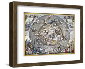 Celestial Planisphere, 1660-Andreas Cellarius-Framed Giclee Print