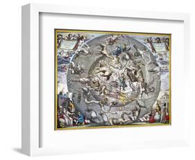 Celestial Planisphere, 1660-Andreas Cellarius-Framed Giclee Print