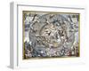 Celestial Planisphere, 1660-Andreas Cellarius-Framed Giclee Print