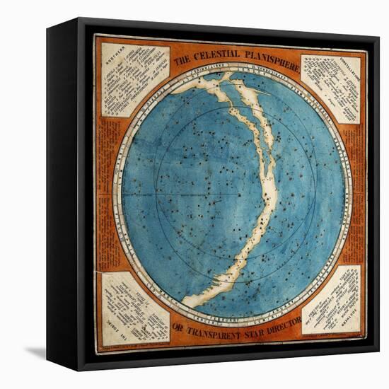 Celestial Planisphere, 1777-Science Source-Framed Stretched Canvas