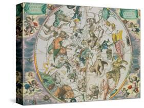 Celestial Planisphere Showing the Signs of the Zodiac-Andreas Cellarius-Stretched Canvas