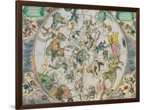 Celestial Planisphere Showing the Signs of the Zodiac-Andreas Cellarius-Framed Giclee Print