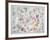 Celestial Planisphere Showing Zodiac Signs, from 'The Celestial Atlas, or The Harmony of Universe'-Andreas Cellarius-Framed Giclee Print