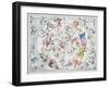 Celestial Planisphere Showing Zodiac Signs, from 'The Celestial Atlas, or The Harmony of Universe'-Andreas Cellarius-Framed Giclee Print