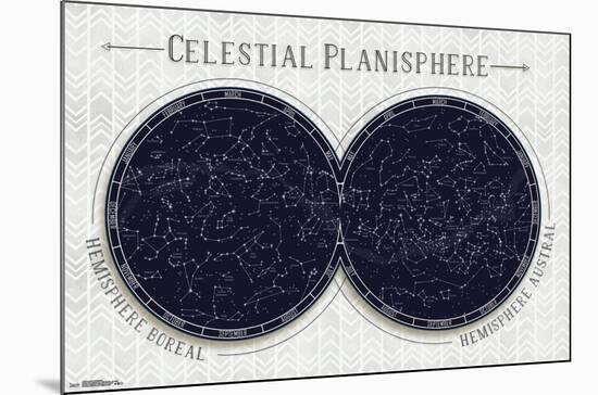Celestial Planisphere-null-Mounted Standard Poster