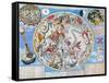 Celestial Planisphere-Carel Allard-Framed Stretched Canvas