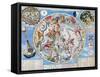 Celestial Planisphere-Carel Allard-Framed Stretched Canvas