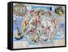 Celestial Planisphere-Carel Allard-Framed Stretched Canvas