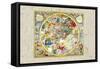 Celestial Sky Chart-Andreas Cellarius-Framed Stretched Canvas