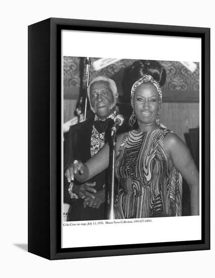 Celia Cruz on Stage, 15 July 1976-American Photographer-Framed Stretched Canvas