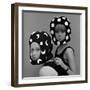 Celia Hammond and Patty Boyd in Edward Mann Dots and Moons Helmets, 1965-John French-Framed Premium Giclee Print