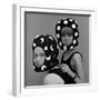 Celia Hammond and Patty Boyd in Edward Mann Dots and Moons Helmets, 1965-John French-Framed Premium Giclee Print