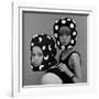 Celia Hammond and Patty Boyd in Edward Mann Dots and Moons Helmets, 1965-John French-Framed Giclee Print