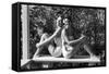 Celia Kyllingstad (R) and Carol Hall (L), at a Private Pool, Seattle, Washington, 1960-Allan Grant-Framed Stretched Canvas