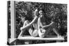 Celia Kyllingstad (R) and Carol Hall (L), at a Private Pool, Seattle, Washington, 1960-Allan Grant-Stretched Canvas