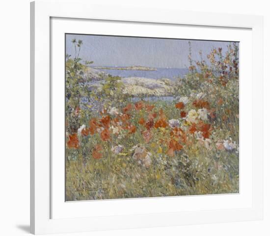 Celia Thaxter’s Garden, Isles of Shoals, Maine, 1890-Childe Hassam-Framed Giclee Print