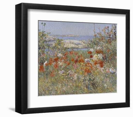 Celia Thaxter’s Garden, Isles of Shoals, Maine, 1890-Childe Hassam-Framed Art Print