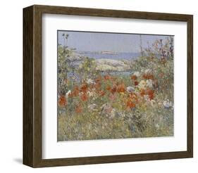 Celia Thaxter’s Garden, Isles of Shoals, Maine, 1890-Childe Hassam-Framed Art Print