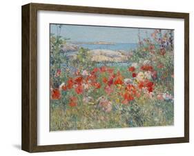 Celia Thaxter's Garden, Isles of Shoals, Maine, 1890-Childe Hassam-Framed Giclee Print