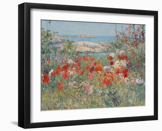 Celia Thaxter's Garden, Isles of Shoals, Maine, 1890-Childe Hassam-Framed Giclee Print