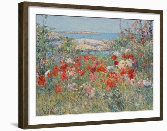 Celia Thaxter's Garden, Isles of Shoals, Maine, 1890-Childe Hassam-Framed Giclee Print