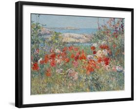 Celia Thaxter's Garden, Isles of Shoals, Maine, 1890-Childe Hassam-Framed Giclee Print