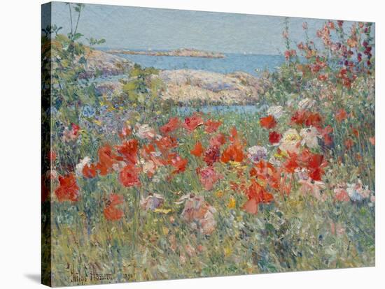 Celia Thaxter's Garden, Isles of Shoals, Maine, 1890-Childe Hassam-Stretched Canvas