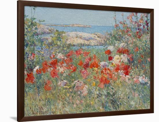 Celia Thaxter's Garden, Isles of Shoals, Maine, 1890-Childe Hassam-Framed Giclee Print