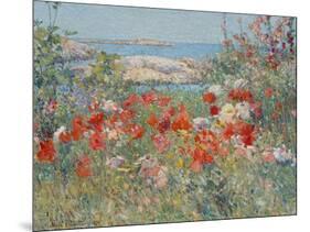Celia Thaxter's Garden, Isles of Shoals, Maine, 1890-Childe Hassam-Mounted Giclee Print