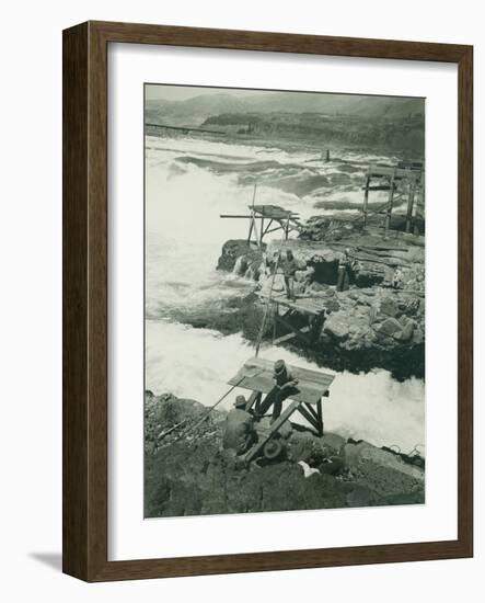 Celilo Falls, Circa 1930-null-Framed Giclee Print