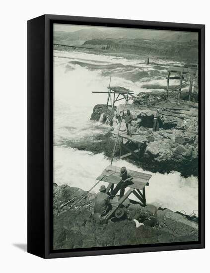 Celilo Falls, Circa 1930-null-Framed Stretched Canvas