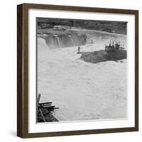 Celilo Falls on the Columbia River, 1954-Virna Haffer-Framed Giclee Print