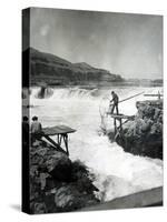 Celilo Fishing, Circa 1930-null-Stretched Canvas