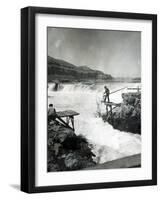 Celilo Fishing, Circa 1930-null-Framed Giclee Print