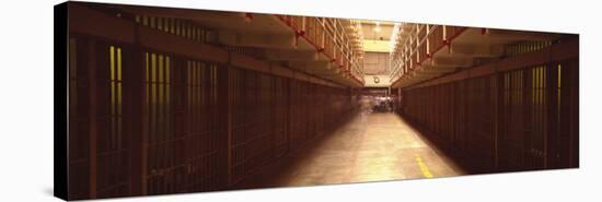 Cell Block in a Prison, Alcatraz Island, San Francisco, California, USA-null-Stretched Canvas