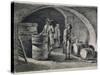 Cellar with Wine Barrels, 1770-null-Stretched Canvas