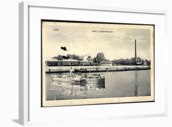 Celle Niedersachsen, Dampfer Aller, Elektrizitätswerk-null-Framed Giclee Print
