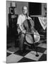 Cellist Pablo Casals at His Home-null-Mounted Premium Photographic Print