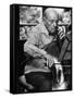 Cellist Pablo Casals Rehearsing at His Home in Prades-Gjon Mili-Framed Stretched Canvas